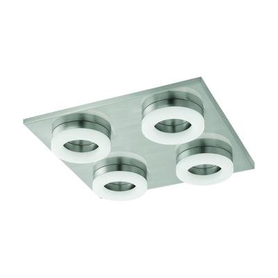 Eglo Vierkante plafondlampPalena nikkel 4-lichts - 78688