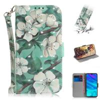 3D gekleurde tekening aquarel bloem patroon horizontale Flip lederen case voor Huawei P Smart + 2019/Enjoy 9s/Honor 10i/Honor 20i/Honor 20 lite met h - thumbnail