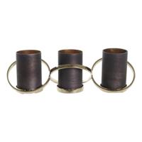 Kaarshouder DKD Home Decor Kristal Aluminium (20 x 7 x 6 cm) (52 x 15 x 16,5 cm) - thumbnail