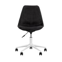 Bureaustoel Senja - velvet - zwart - wit metaal - thumbnail