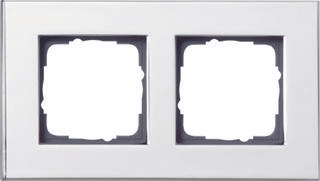 Gira Esprit afdekraam 2-voudig chroom