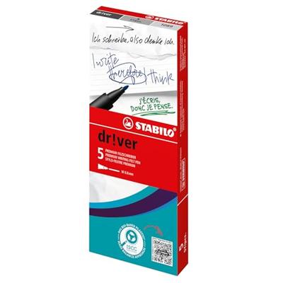 Fineliner STABILO dr!ver medium blauw | 5 stuks