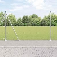 VidaXL Afrasteringspaal zilver 10 x 1,6 m (36 mm gaas) staal - thumbnail