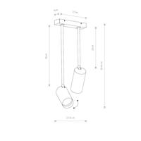 Lyora Kantelbare opbouwspotMono Long 2-lichts - 7675 - thumbnail