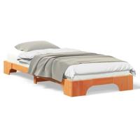 Bedframe met opslag Bruin 80 x 220 cm Hout - thumbnail