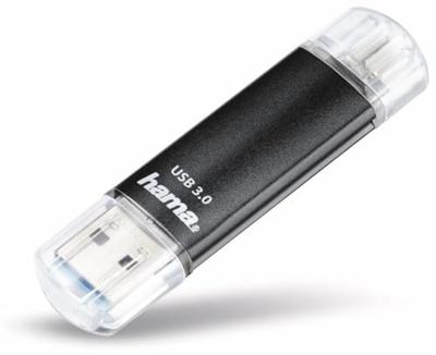 Hama FlashPen Laeta Twin USB-stick smartphone/tablet Zwart 32 GB USB-A 3.2 Gen 1, Micro-USB 2.0 Hama FlashPen Laeta Twin USB-stick smartphone/tablet Zwart 32 GB USB-A 3.2 Gen 1, Micro-USB 2.0