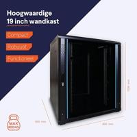 DSI 18U serverkast met glazen deur - DS8818 server rack - thumbnail