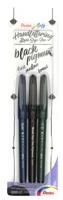 Brushpen pentel xsesp15 zwart - thumbnail