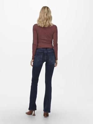 Only Onlblush Mid Flared Dnm Rea409 Noos 15233833 Flare Blue Black Denim