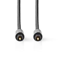 Nedis CATB25000GY50 Optische Audiokabel Toslink Male Toslink Male 5.00 M Rond Gevlochten Gun Metal Grijs Cover Window Box - thumbnail
