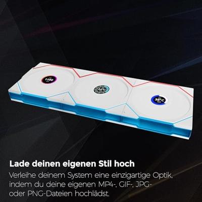 Lian Li UNI FAN TL Wireless LCD 120mm White 3-pack