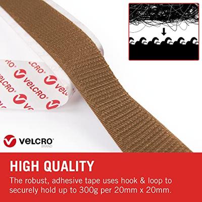 VELCRO® VEL-EC60221 Klittenband Om vast te plakken Haak- en lusdeel (l x b) 10000 mm x 20 mm Beige 10 m