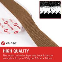 VELCRO® VEL-EC60221 Klittenband Om vast te plakken Haak- en lusdeel (l x b) 10000 mm x 20 mm Beige 10 m - thumbnail
