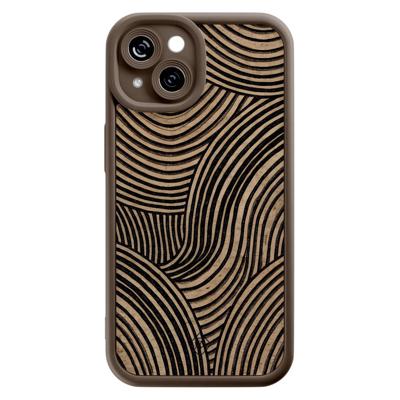 iPhone 14 bruine case - Ebony waves iPhone 14 bruine case - Ebony waves