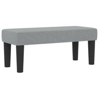 Boxspringbed met matras en bank stof lichtgrijs 100x200 cm - thumbnail