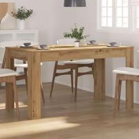 Eettafel 140x74,5x76 cm bewerkt hout artisanaal eikenkleurig - thumbnail