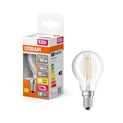 OSRAM HOMELIGHTING 4058075447875 LED-lamp Energielabel E (A - G) E14 Kogel 6.5 W = 60 W Warmwit (Ø x h) 45.0 mm x 84 mm 1 stuk(s)