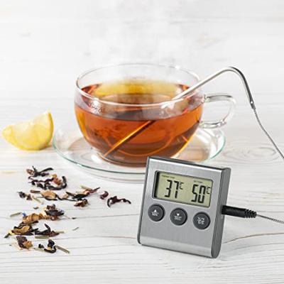 Xavax Digitale vleesthermometer met timer Kookaccessoires Zwart - thumbnail