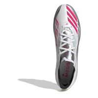 adidas F50 Messi Pro Gras Voetbalschoenen (FG) Wit Zilver Rood - thumbnail