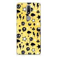 Silicone Back Case Nokia 2.4 Punk Geel - thumbnail