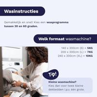 Zelesta Zelesta Deluxe Duo Salmon & Peach Dekbed - 140x200 | Hoesloos Percal Katoen Dekbed met Eco Cloud Vulling - thumbnail