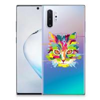 Samsung Galaxy Note 10 Plus Telefoonhoesje met Naam Cat Color - thumbnail