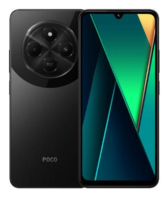 XIAOMI poco c75-6 + 128gb Smartphone 6,88 Pouces 120Hz HD + écran medialek Helio g81 Triple caméra 50mp + 2mp，5000mah，Noir