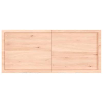 Wastafelblad 140x60x(2-6) cm onbehandeld massief hout