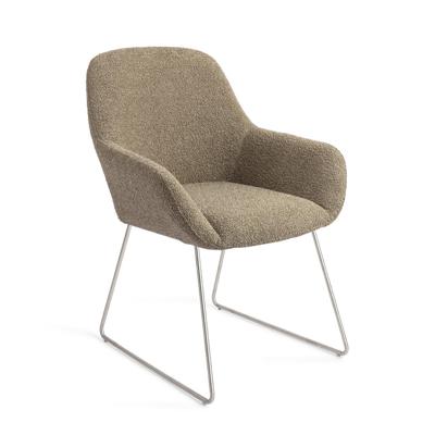 Jesper Home Eetkamerstoel 'Kushi' Slide Steel, kleur Moss Meadow
