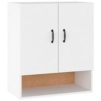 Wandkast 60x31x70 cm bewerkt hout wit - thumbnail