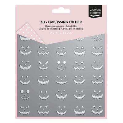 Vaessen Creative • embossing folder pompoengezichtjes 15x15cm 1st.