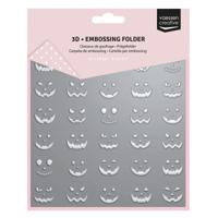 Vaessen Creative • embossing folder pompoengezichtjes 15x15cm 1st. - thumbnail