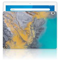 Lenovo Tab M10 Tablet Back Cover Marble Blue Gold - thumbnail