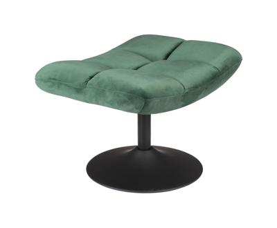 Dutchbone Hocker 'Bar' Velvet, kleur Groen Dutchbone Hocker 'Bar' Velvet, kleur Groen