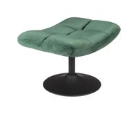 Dutchbone Hocker 'Bar' Velvet, kleur Groen - thumbnail