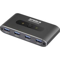 SpeaKa Professional 2 poorten USB 3.2 Gen 1-schakelaar (USB 3.0) Grijs - thumbnail