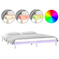 Bedframe LED massief hout 150x200 cm - thumbnail