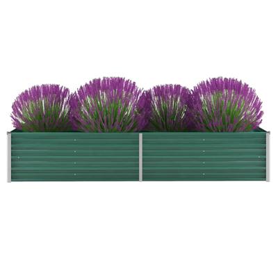 VidaXL Plantenbak verhoogd 240x80x45 cm gegalvaniseerd staal groen