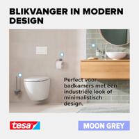 tesa MOON GREY Handdoekhouder 2 handdoekstangen Lijm Metaal - thumbnail