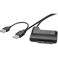 Renkforce HDD/ SSD Adapter [1x USB-A 2.0 stekker - 1x SATA-combi-stekker 15+7-polig] 0.30 m Vergulde steekcontacten - thumbnail