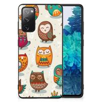 Samsung Galaxy S20 FE Dierenprint Telefoonhoesje Vrolijke Uilen - thumbnail