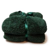 Unique Living Unique Living Plaid Teddy 150x200cm dark green - thumbnail