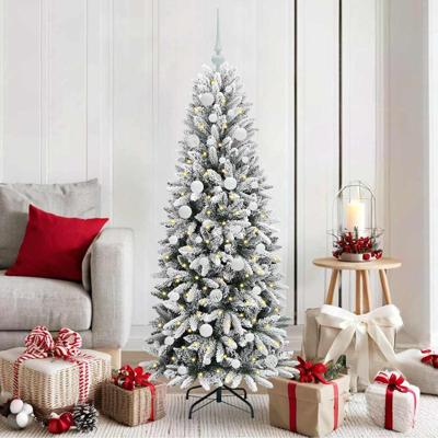 VidaXL Kunstkerstboom wit 150 cm pvc en plastic en staal en pe