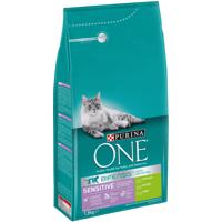 Purina One Sensitive met kalkoen kattenvoer 2 x 1,5 kg - thumbnail