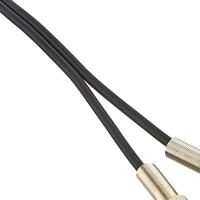 Adam Hall K3TPC0100 Audio Aansluitkabel [2x Cinch-stekker - 2x Jackplug male 6,3 mm (mono)] 1 m Zwart - thumbnail