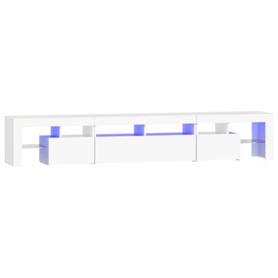 Tv-meubel met LED-verlichting 230x36,5x40 cm wit