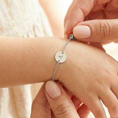 Armband met initialen - Zilver - 13 cm Armband met initialen - Zilver - 13 cm