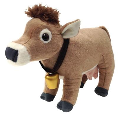 Wild Republic knuffel koe junior 30 cm pluche bruin