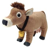 Wild Republic knuffel koe junior 30 cm pluche bruin - thumbnail