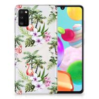 Samsung Galaxy A41 | TPU Hoesje | Flamingo Palms - thumbnail